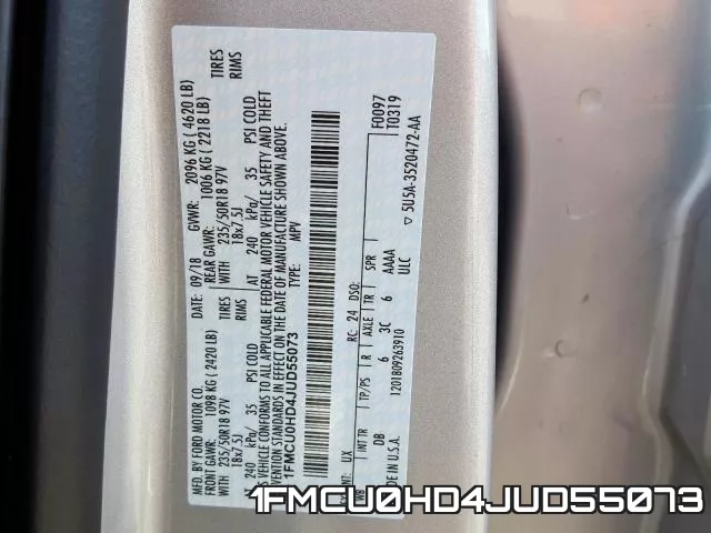 1FMCU0HD4JUD55073 фото 2