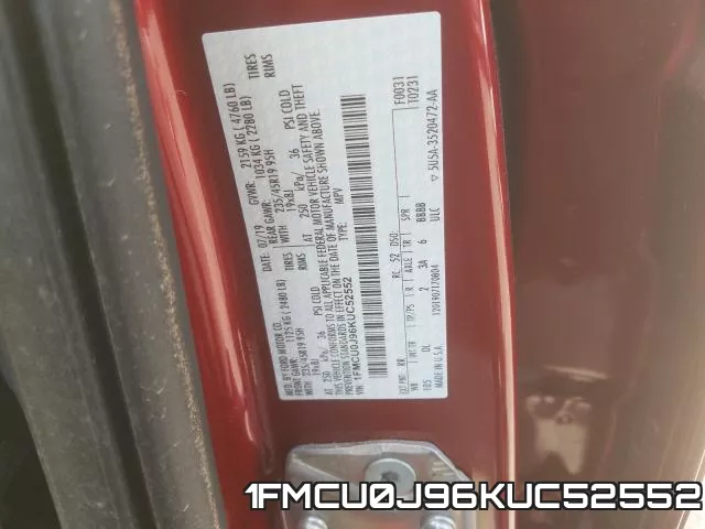 1FMCU0J96KUC52552 фото 2