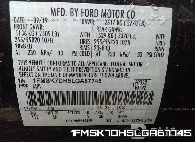 1FMSK7DH5LGA67745 фото 10