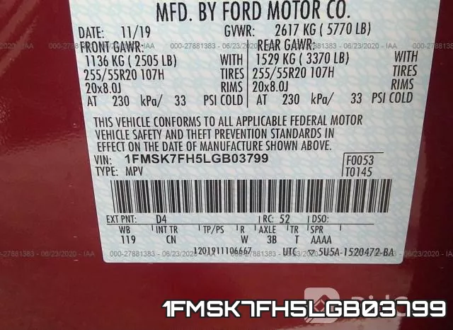 1FMSK7FH5LGB03799 фото 10