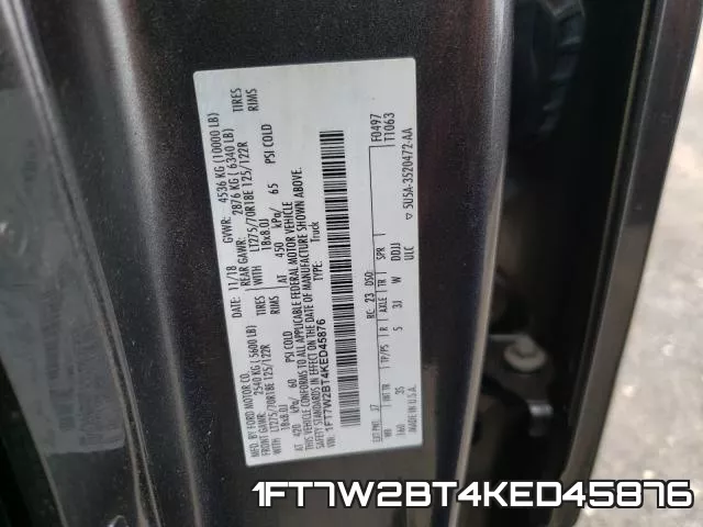 1FT7W2BT4KED45876 фото 2