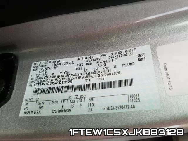 1FTEW1C5XJKD83128 фото 2