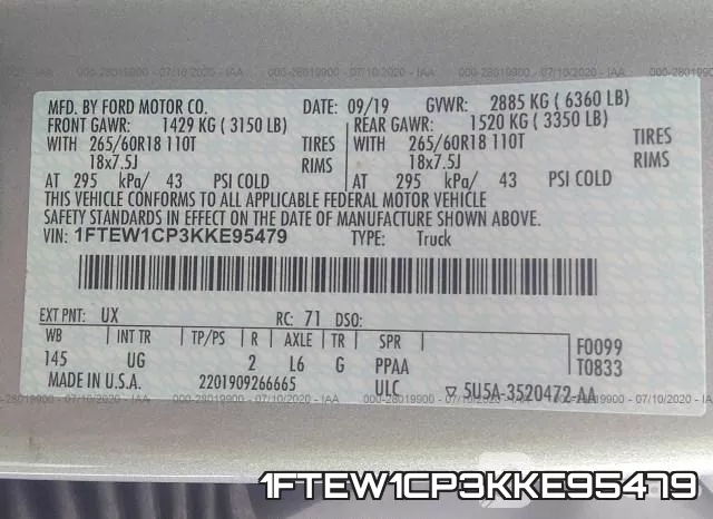 1FTEW1CP3KKE95479 фото 10