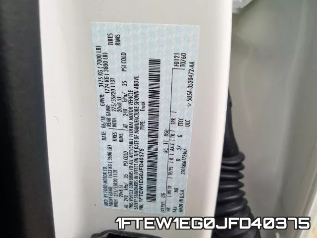 1FTEW1EG0JFD40375 фото 2