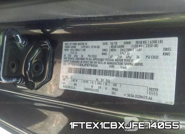 1FTEX1CBXJFE74055 фото 10