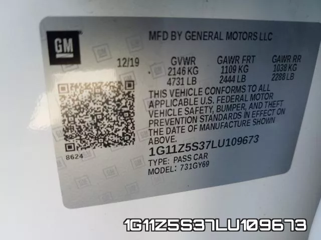 1G11Z5S37LU109673 фото 2