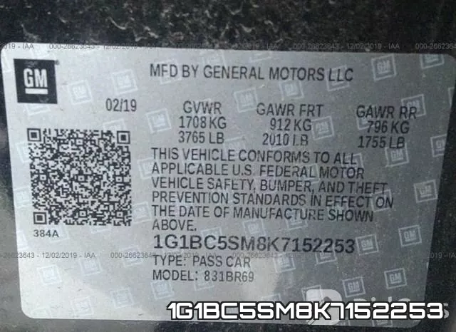 1G1BC5SM8K7152253 фото 10