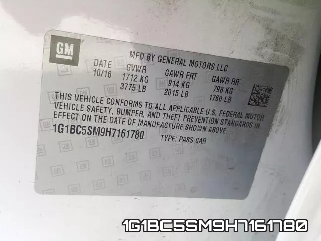 1G1BC5SM9H7161780 фото 2