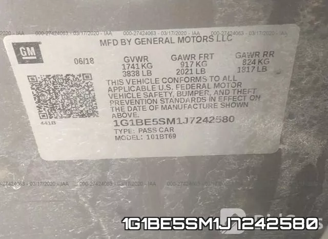 1G1BE5SM1J7242580 фото 10