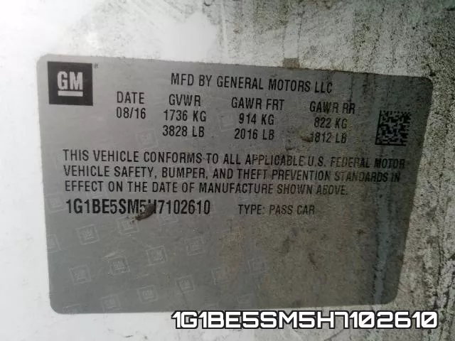 1G1BE5SM5H7102610 фото 2