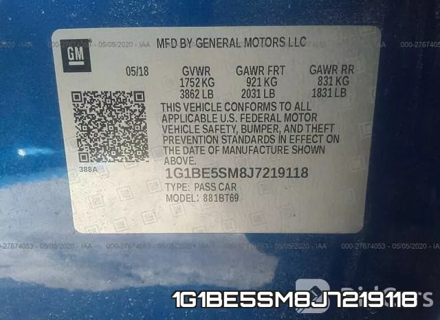 1G1BE5SM8J7219118 фото 10