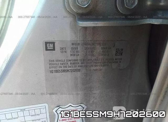 1G1BE5SM9H7202600 фото 10