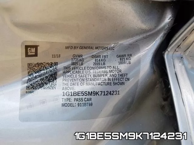 1G1BE5SM9K7124231 фото 2