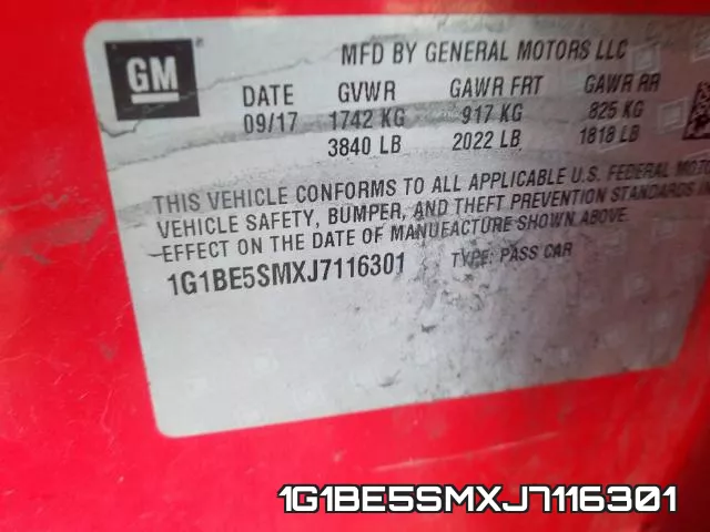 1G1BE5SMXJ7116301 фото 2