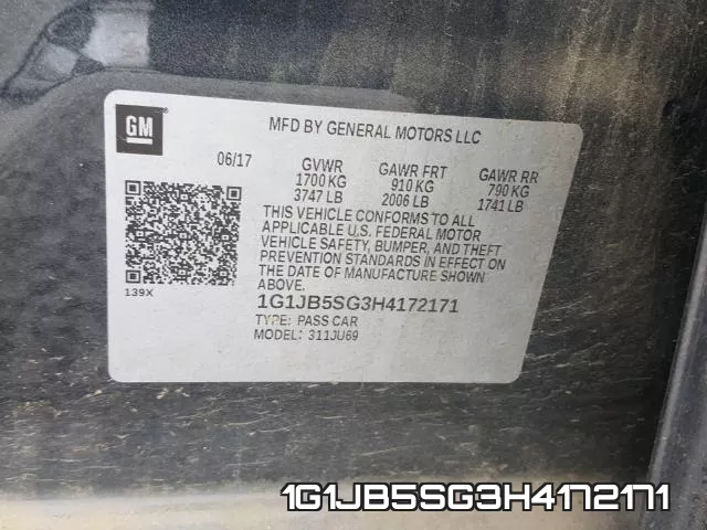 1G1JB5SG3H4172171 фото 2