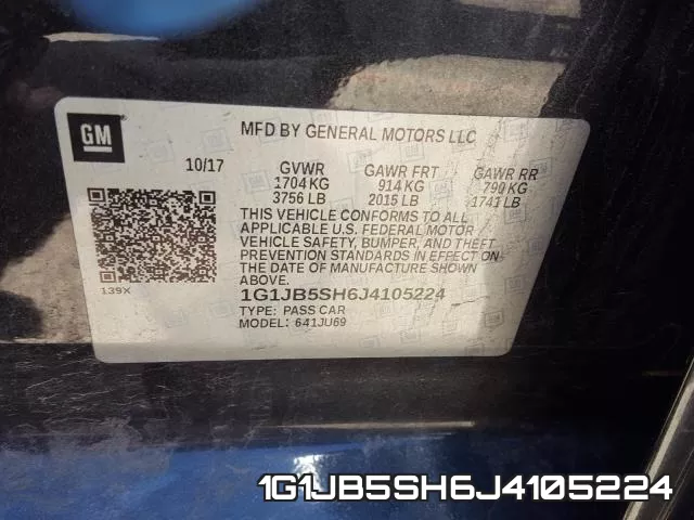 1G1JB5SH6J4105224 фото 2