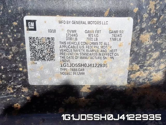1G1JD5SH0J4122935 фото 2
