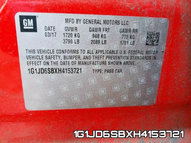 1G1JD6SBXH4153721 фото 2