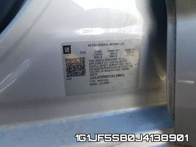 1G1JF5SB0J4138901 фото 2