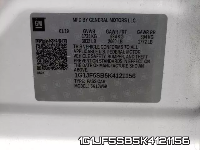 1G1JF5SB5K4121156 фото 2