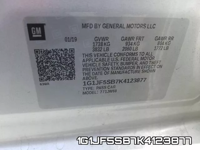 1G1JF5SB7K4123877 фото 2