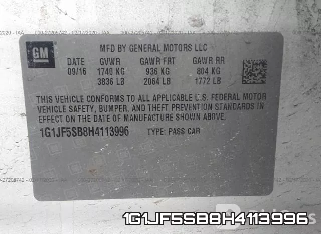 1G1JF5SB8H4113996 фото 10