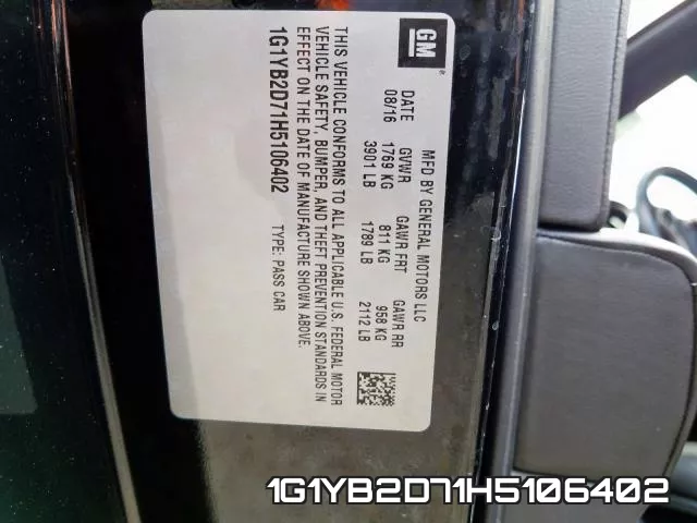 1G1YB2D71H5106402 фото 2