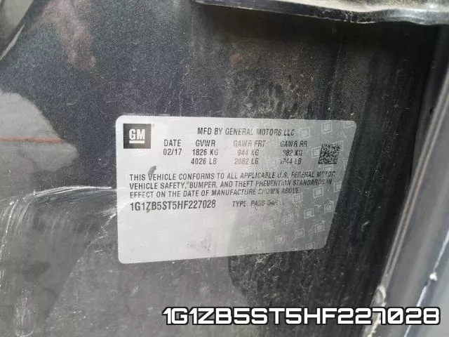 1G1ZB5ST5HF227028 фото 2