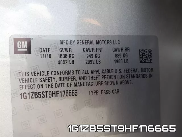 1G1ZB5ST9HF176665 фото 2