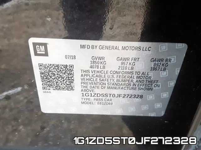 1G1ZD5ST0JF272328 фото 2