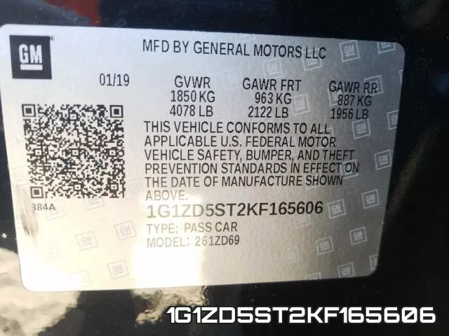 1G1ZD5ST2KF165606 фото 2