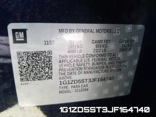 1G1ZD5ST3JF164740 фото 2