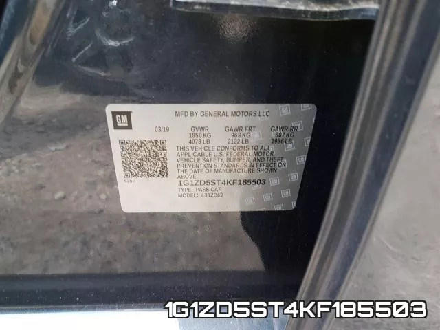 1G1ZD5ST4KF185503 фото 2