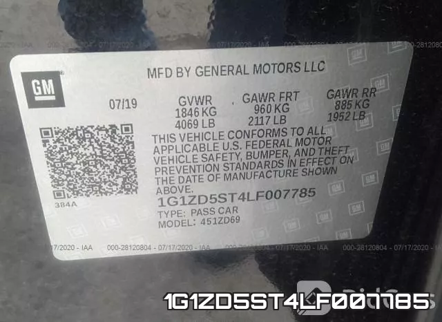 1G1ZD5ST4LF007785 фото 10