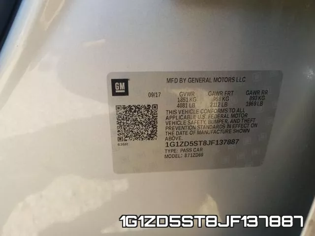 1G1ZD5ST8JF137887 фото 2