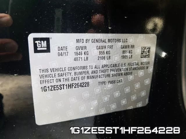 1G1ZE5ST1HF264228 фото 2