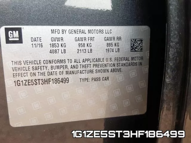 1G1ZE5ST3HF186499 фото 2