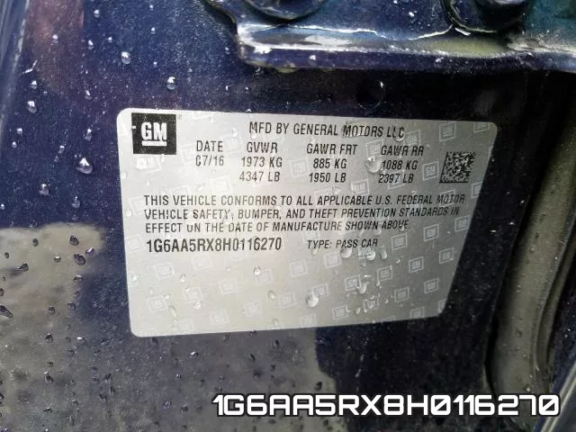 1G6AA5RX8H0116270 фото 2