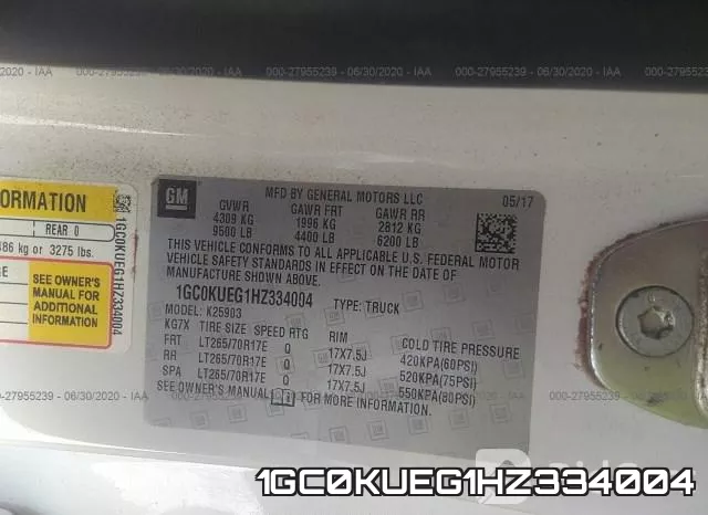 1GC0KUEG1HZ334004 фото 10