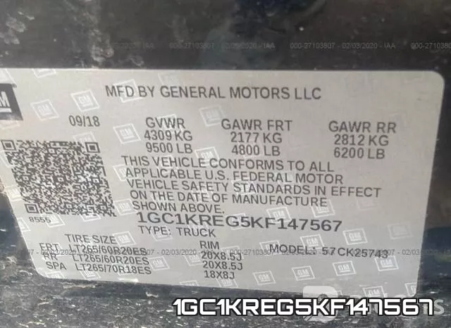 1GC1KREG5KF147567 фото 10