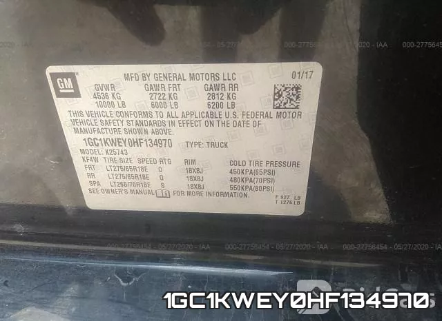 1GC1KWEY0HF134970 фото 10