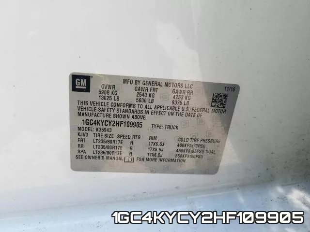 1GC4KYCY2HF109905 фото 2