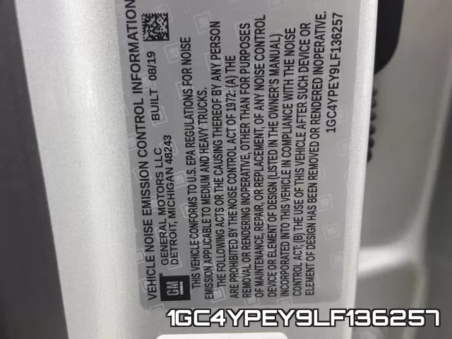 1GC4YPEY9LF136257 фото 2