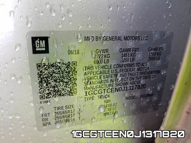 1GCGTCEN0J1317820 фото 2