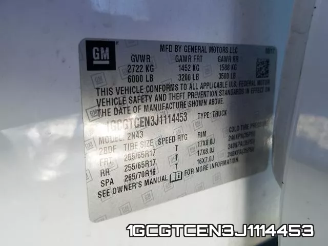 1GCGTCEN3J1114453 фото 2