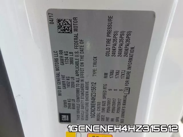 1GCNCNEH4HZ315612 фото 2