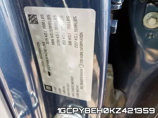 1GCPYBEH0KZ421359 фото 2