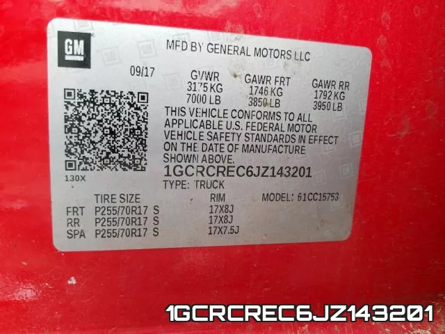 1GCRCREC6JZ143201 фото 2