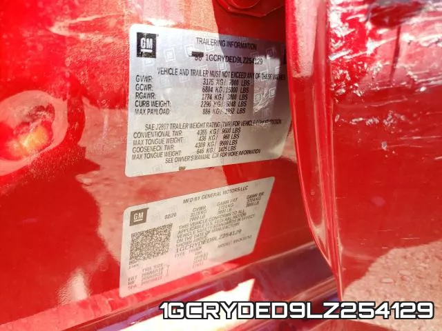 1GCRYDED9LZ254129 фото 2