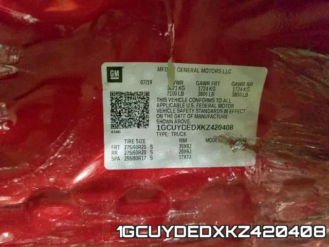 1GCUYDEDXKZ420408 фото 2